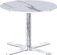 Stainless Plus Side Table Round